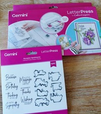 Crafters Companion New Letter Press Machine complete with occasion sentiments