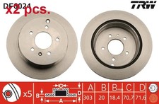 X2 PCS REAR BRAKE DISC ROTORS