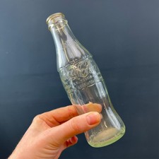 VINTAGE RARE FRENCH 1960s COCA COLA COKE CONTOUR THICK HEAVY GLASS POP BOTTLE