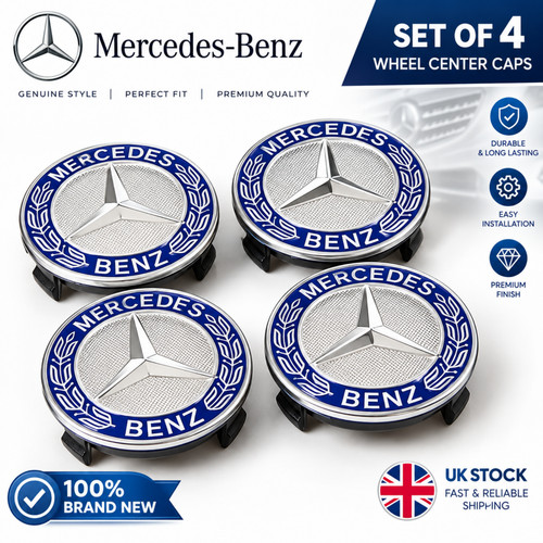 Blue mercedes benz alloy - blue,