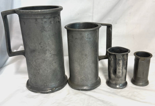 Antique graduated pewter - antique,