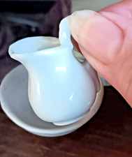 Antique porcelain pitcher and basin for a dollhouse washstand c.1900