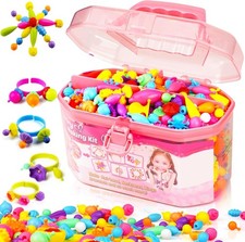 Pop Beads Jewellery Making Kit 620 Pcs Bracelets Necklaces Rings Headbands Girls