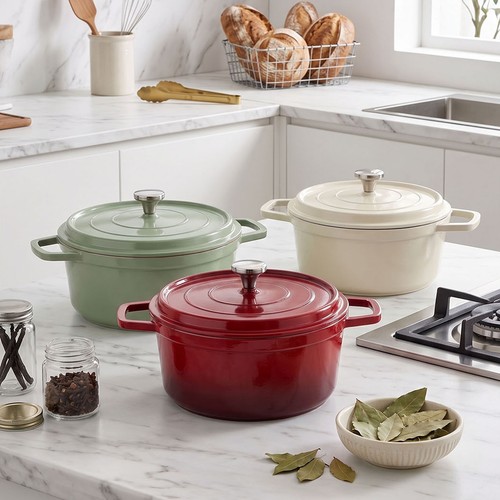Enameled cast aluminum - enameled,
