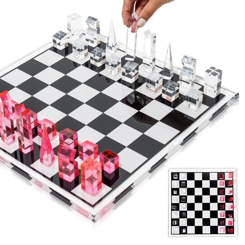 Acrylic chess set - chess,