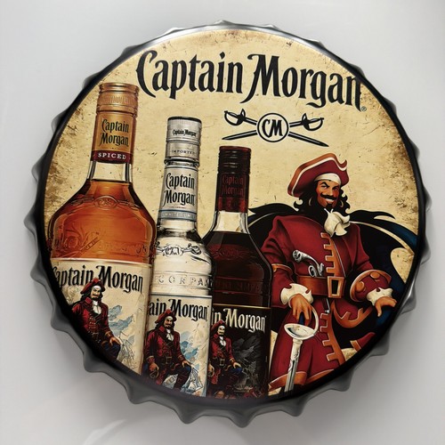 Captain morgan tin bottle - morgan, cap