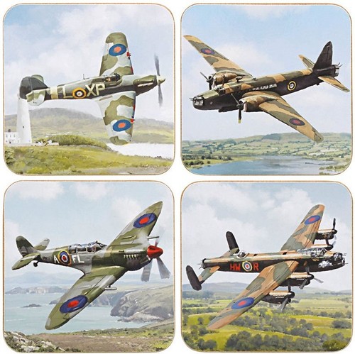 Ww2 raf planes coasters - planes,