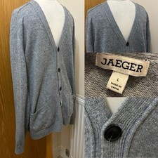 JAEGER Grey LAMBSWOOL V Neck