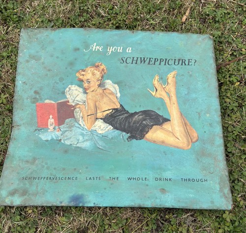 Schweppes 1950s vintage metal - schweppes,