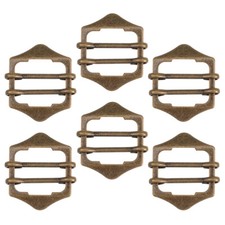  6 Pcs Brass Slide Buckle
