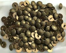 Small 11mm 15mm Aged Brass Knurled Industrial Metal Shank Buttons MB33F - MB33G