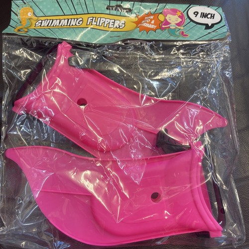 Pink kids swimming flippers - swimming,