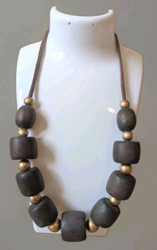 Wooden large chunky - chunky, brown