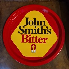 Old Collectable John Smiths Bitter Bar Pub Metal Drinks Tray