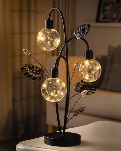Golden lily globe - table, lamp