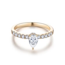 1ct Pear Cut Ring Diamond Test