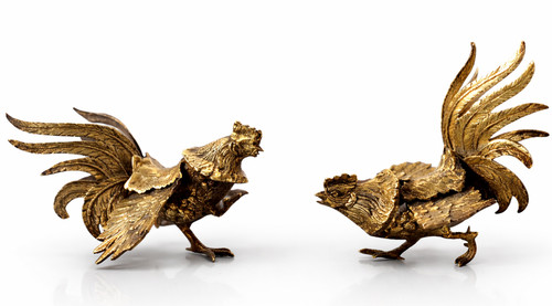 Vintage japanese brass - brass, rooster