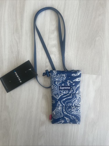 Supreme puffer neck pouch blue - supreme,