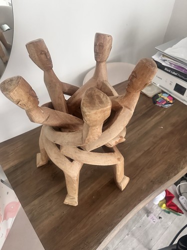 African wood tripod - african,