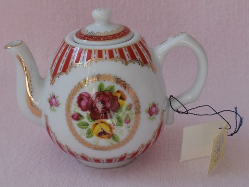 Porcelain art miniature teapot - porcelain,