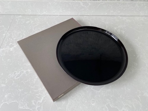 Japanese black round - , wooden