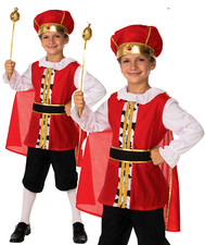 Boys Medieval King Costume Tudor Book Week Kids Child Fancy Dress Outfit