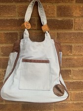 The Old Bag Co. Canvas Handbag - Pale Blue READ DESCRIPTION