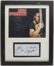 Bruce Springsteen Signed Autograph 12.5x16 Custom Cut Signature Display JSA LOA