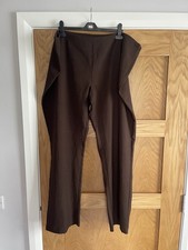 La Beeby Lili Brown Stripy Trousers Beauty Hairdresser Office Size 24  31” New