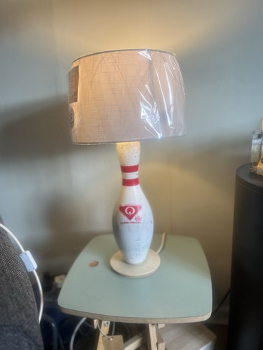 Vintage bowling pin lamp - bowling,