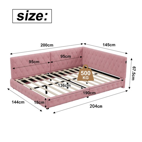 Upholstered double sofa bed - sofa,