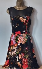 Lovely Black Red Floral Velvet Retro Style Party Wedding Dress 12 