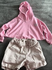 Cute 5-7yrs Beach Bundle -Shorts & Towel Hoodie. Great For Wearing Over Swimsuit