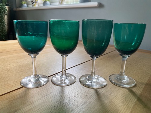 Vintage hand blown green - 4, hand-blown