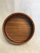 2 Vintage Mid century MCM teak wood bowls. Made in Denmark stamped.