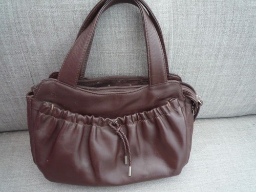 Vintage leather hand bag - hand, tula
