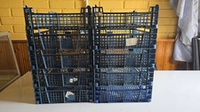 Mushroom Crates X 10 Stackable Storage Plastic Carry Trays 40cm x 30cm x 9cm.