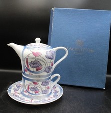 MACKINTOSH By LEONARDO Fine Porcelain TEA-FOR-ONE Teapot, Cup & Saucer Set - L50