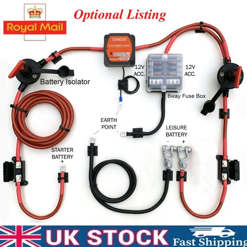 Split charge relay - 3-7m,