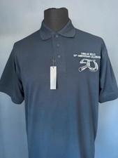 Tubular Bells 50th Anniversary Tour Embroidered Polo Shirt, Navy, size M