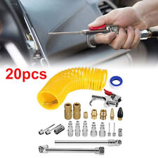 20 Piece Air Compressor Kit Air Line Accessories Spray Gun Tools Air Hose Set UK