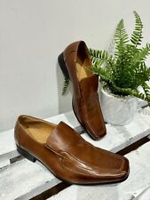 Barratts Vintage Y2K Men's Tan Genuine Leather Slip On Square Toe Dress Shoes 9