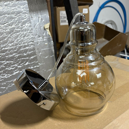 Amber glass round - amber, globe