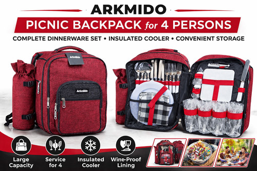 Picnic backpack set person - backpack, 4