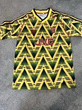Men’s Arsenal Away bruised banana retro Re Make Football Top Size XL