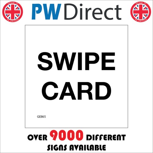 Sign swipe card access - sign,