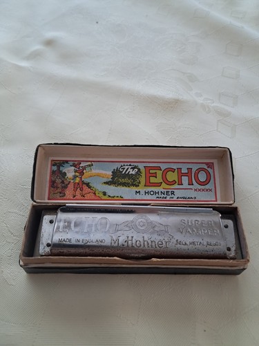 Vintage harmonica box the - in, box,