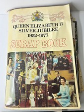 Queen Elizabeth II Silver Jubilee 1977 Scrapbook + Royal Newspaper Clippings