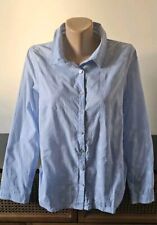 White Staff Blue Cotton Shirt
