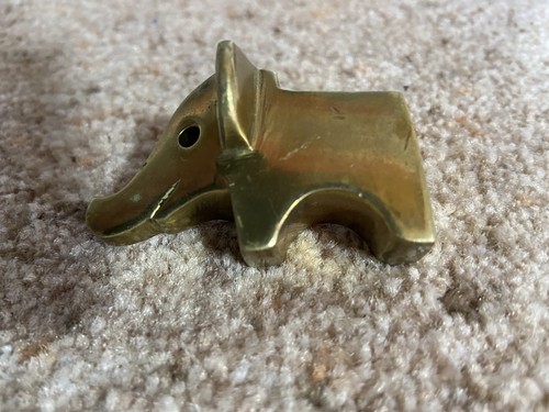 Vintage solid brass - brass, elephant